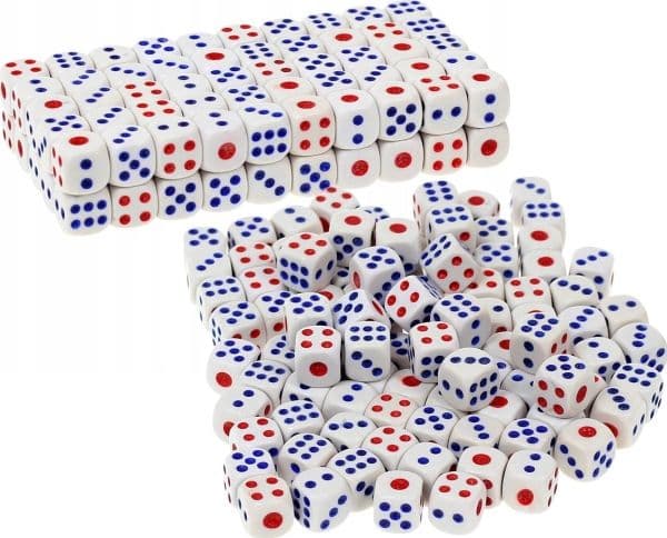 Färgade ögon- tärningar 1,6 cm