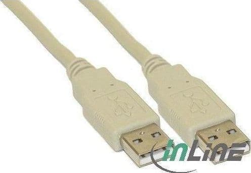 InLine 34305H, 0,5 m, USB A, USB A, Hankjønn/hankjønn, 0,48 Gbit/s, Beige