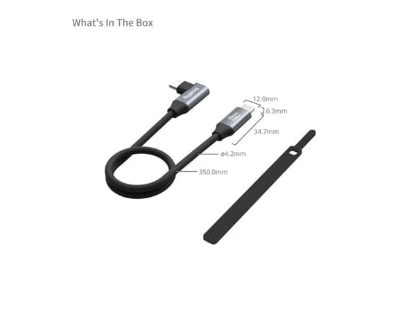SmallRig 4790, 0,35 m, USB C, USB C, USB 3.2 Gen 1 (3.1 Gen 1), 20 Gbit/s, musta, harmaa