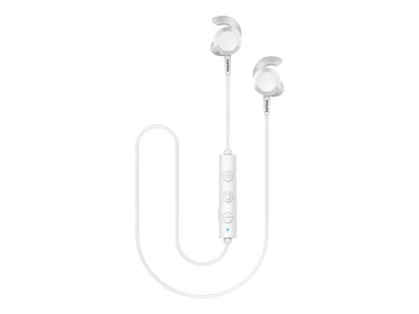 Philips TAE4205WT - Ørepropper med mikrofon - i øret - Bluetooth - trådløs - hvit