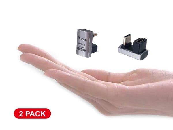 Equip 133477, USB C, USB C, Sort, Grå