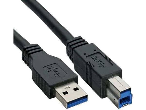 InLine 35330, 3 m, USB A, USB B, USB 3.2 Gen 1 (3.1 Gen 1), Sort
