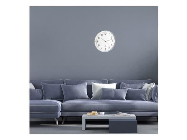 TFA-Dostmann 60.3514, Vägg, Rund, Silver, Vit, Plast, Glas, AA