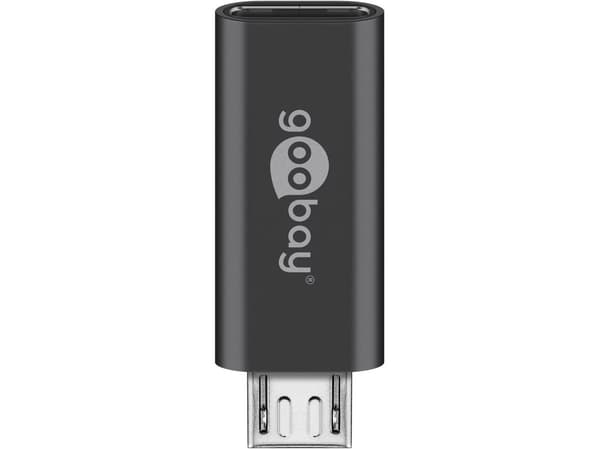 Goobay 55553, USB Micro B, USB C, Grå