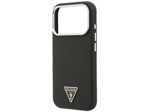 Etui Guess Kevlar Triangle Logo MagSafe na iPhone 17 Pro Max / 18 Pro Max - brazowe