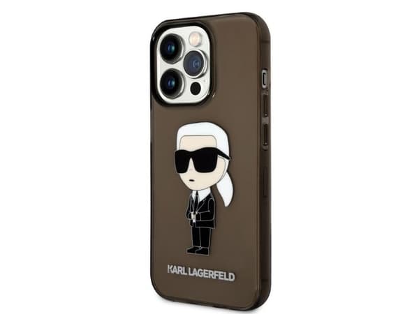 Karl Lagerfeld Ikonik Karl-deksel til iPhone 14 Pro Max - svart