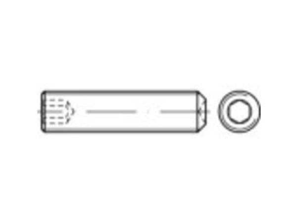 TOOLCRAFT 118564 pinolskruv M5 12 mm stål 200 st