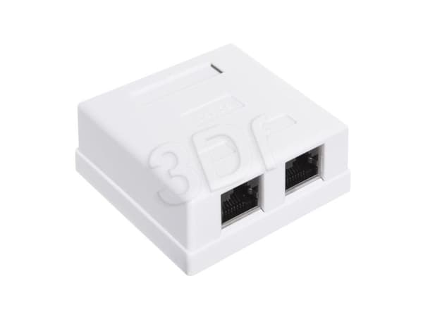 A-LAN FTP surface socket cat 5e 2xRJ45 zint - GN004