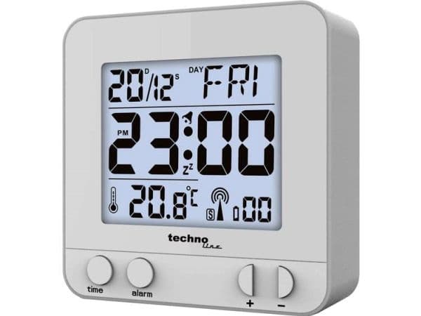 Technoline WT 235, Digital väckarklocka, Silver, °C, AAA, 80 mm, 80 mm