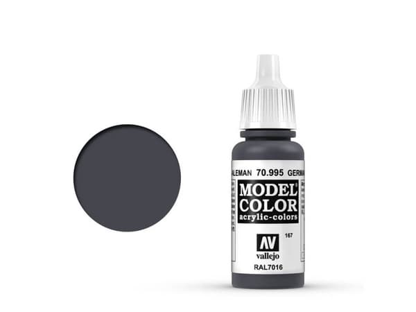 Vallejo 70.995, 17 ml, Sort, Grå, Matte, Flaske