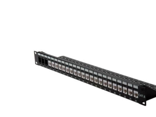 ROLINE Cat.6 19"-Keystone Patch Panel, black, Sort, Krone LSAplus