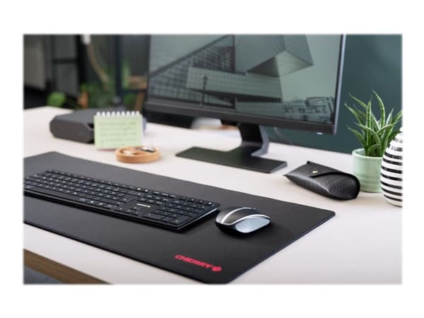 CHERRY KW 9100 SLIM, RF Wireless + Bluetooth, QWERTY, Musta