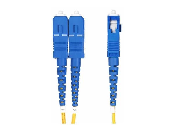 StarTech.com 2m (6ft) LC to SC (UPC) OS2 Single Mode Duplex Fiber Optic Cable, 9/125µm, Laser Optimized, 10G, Bend Insensitive, Low Insertion Loss ...