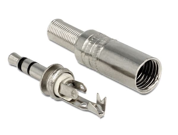 DeLOCK - Lydstik - stereo mini-jackstik (han) - silver