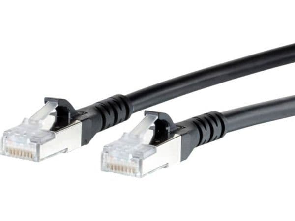 BTR NETCOM 1308451500-E, 1,5 m, Cat6a, S/FTP (S-STP), RJ-45, RJ-45, Sort