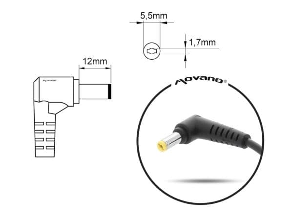 MITSU strømadapter 19V 4.74A (5.5X1.7) - ACER