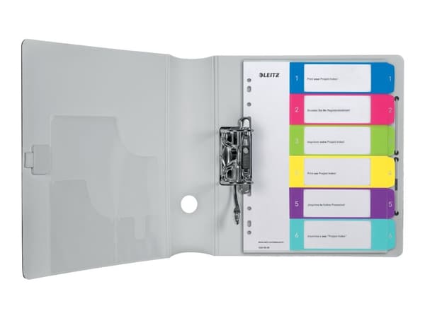 Register Leitz WOW, 6-delt, plast, A4