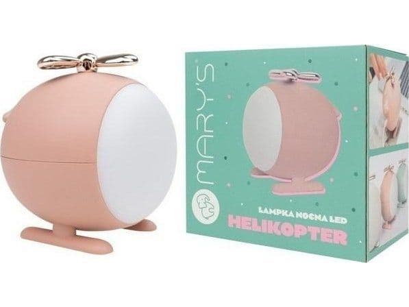 LED Nattlys Helikopter Rosa