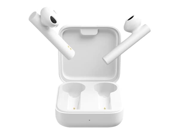 Xiaomi MI True Wireless Earphones 2 Basic - True wireless-hodetelefoner med mikrofon - ørepropp - Bluetooth - hvit