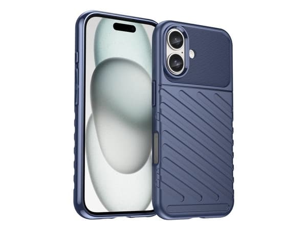Hurtel Thunder Case silikonikotelo iPhone 16 - sininen