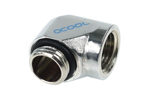 Alphacool 17044, Passende, Messing, Kromfarget, 1/4", 90°, 16 mm