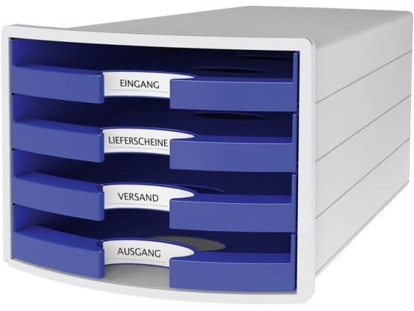 HAN 1013-14, 4 lådor, Polystyren, Blå, 1 styck, 280 mm, 367 mm