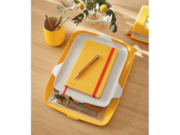 Brevbakke Leitz Cosy gul inkl. organizer - (4 sæt)
