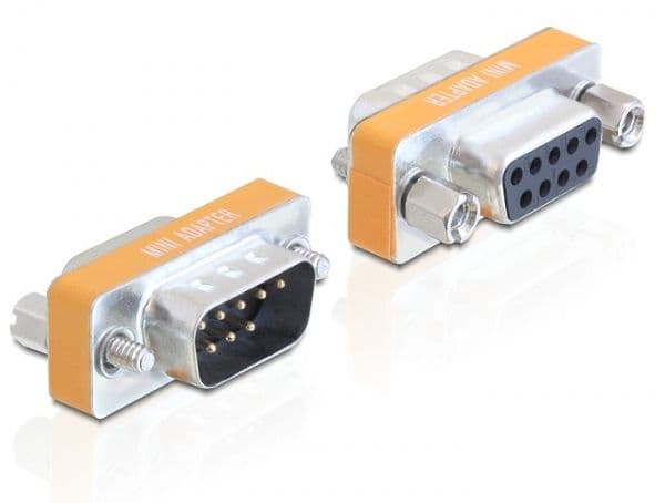 DeLOCK 65255, 9-p Sub-D, 9-p Sub-D, Hopea, Keltainen