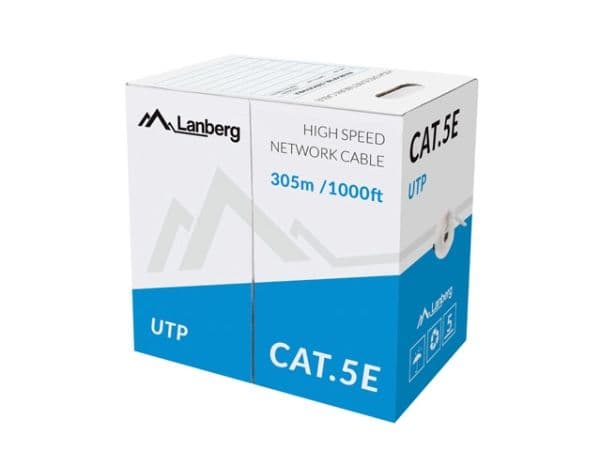 Lanberg - Samlet kabel - 305 m - 5.2 mm - UTP - CAT 5e - solid - grønn