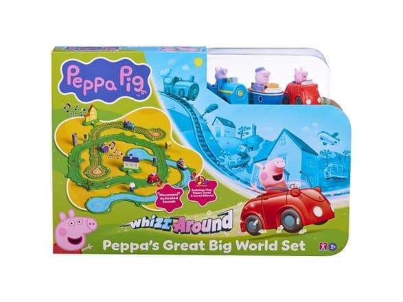 Peppa Pig Whizz Around Peppas World Playset (AAA) - batterier ingår ej