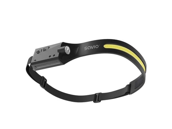 Savio FL-02, Hodebåndslommelykt, Sort, ABS syntetisk, LED, 2 lamper