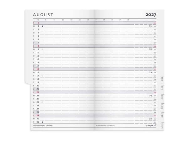 Index Planner mini månadskalender REFILL 2027