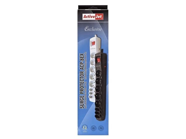 Activejet APN-8G/1,5M-GR, 1,5 m, inomhus, Typ C, Typ E, Typ E, Plast, Grå