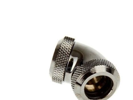 Bitspower Enhance - Liquid cooling system angled adapter - for OD 12 mm - svart gnistring
