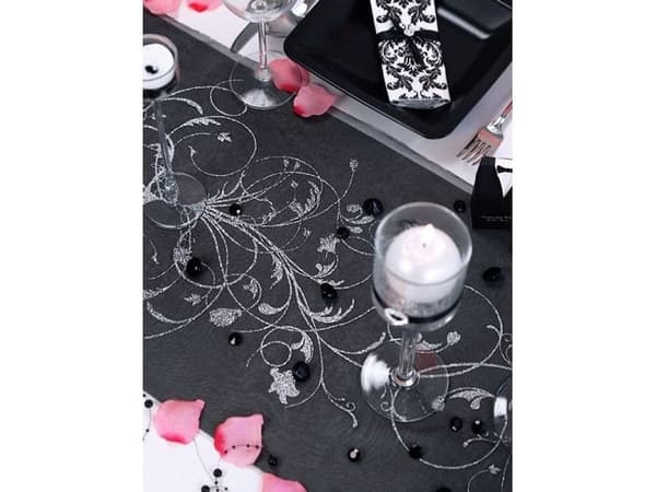 Organza svart och silver