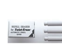 Pentel Twist Erase suddgummi refill E10, vit (3 st.)
