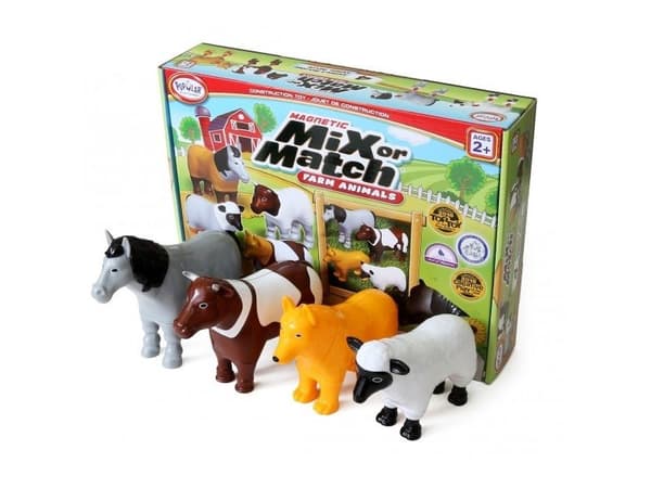 Malblo magnetisk gårdsdyr-sett