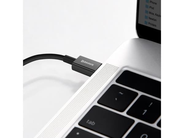 Baseus CATLYS-A01, 2 m, USB A, USB C/Lightning, Svart
