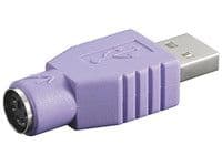 Microconnect USBA-M/PS2-F, USB A, PS2, Violetti