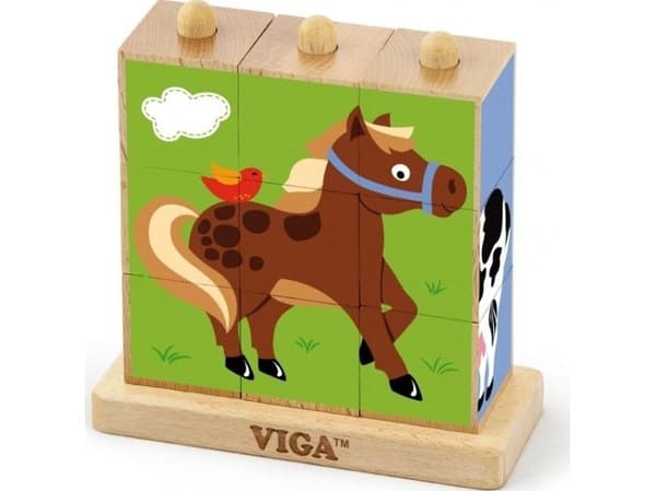 Puzzle Eitech Puiset loogiset kuutiot Puzzle Viga Lelut Palapelit