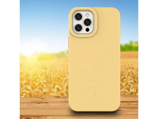 Eco case silikonfodral till iPhone 12 Pro Max - gul
