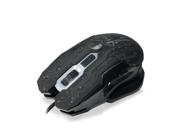 LogiLink ID0137, Ambidextrous, Optisk, USB Typ-A, 2400 dpi, Sortera