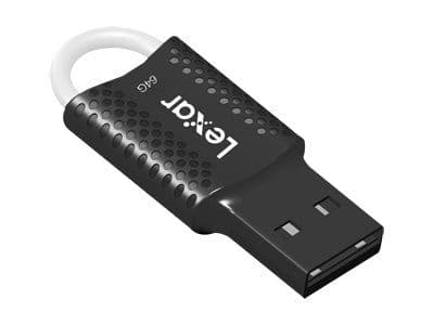 Lexar JumpDrive V40 - USB-flashdrive - 64 GB - USB 2.0 - sort