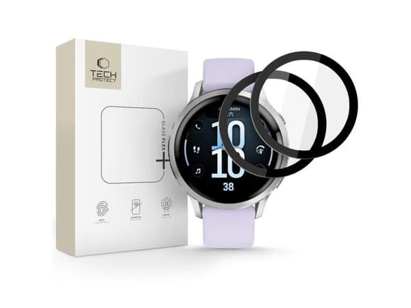 Hofi Tech-Protect Glass Flex+ för Garmin Venu 4 41 mm Black [2-pack]