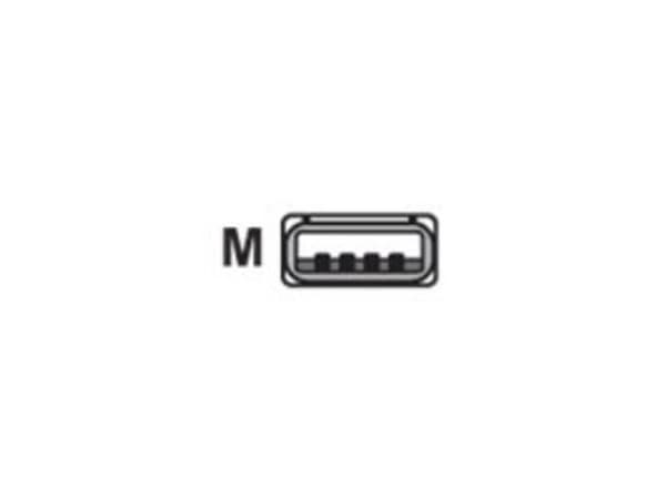 Datalogic 90A052258, 2 m, USB A, USB 2.0, Uros/uros, Musta