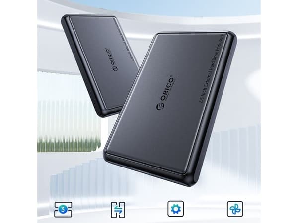 Orico DDL25-C3 2,5" HDD/SSD USB-C 5Gb/s Diskstasjon - Svart