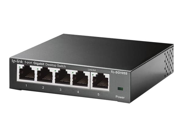 TP-Link TL-SG105S - Switch - 5 x 10/100/1000 - stasjonær