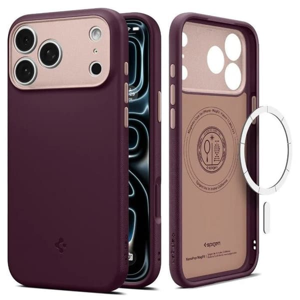 Spigen Nano Pop MagSafe case for iPhone 18 Pro Max / 17 Pro Max - dark cherry