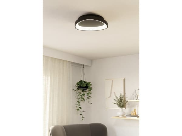 EGLO LORETELLO taklampe Ø350 CCT 1440 lm dimbar sort