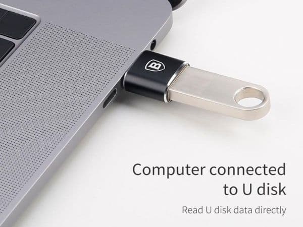 Baseus USB-C - USB-adapter svart (27625-uniw)